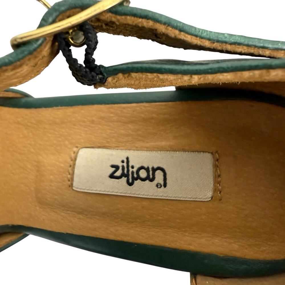 Zilian Shoes Womens EU 40 US 9-9.5 GReen Heeled Mary Jane Academia Preppy - Picture 11 of 13
